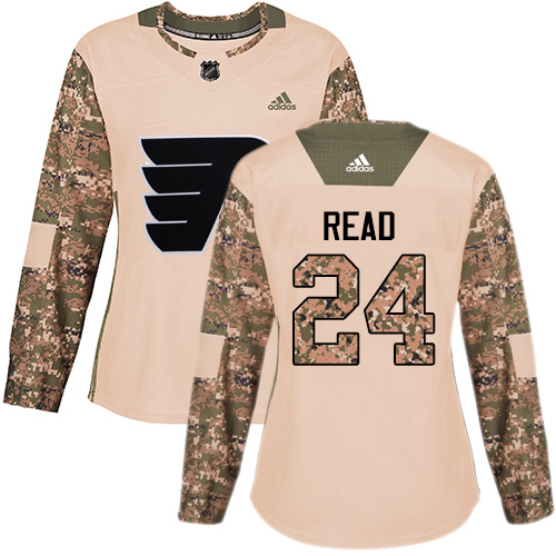 Adidas Flyers #24 Matt Read Camo Authentic Veterans Day Women's Stitched NHL Jersey